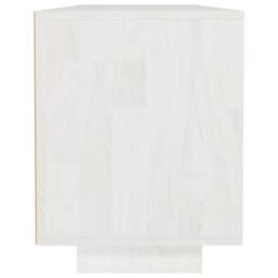 Berkfield Home TV Cabinet White 110x30x40 cm Solid Pinewood - Size: 110 x 30 x 40 cm - thumbnail 6