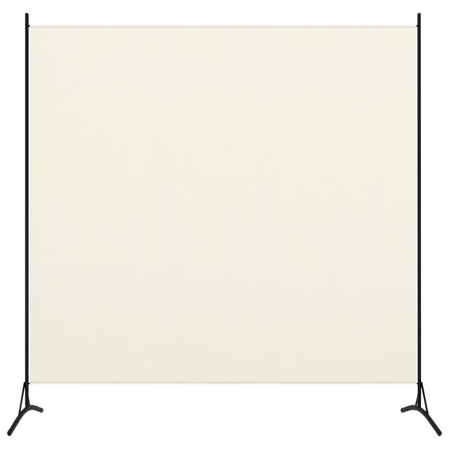 Berkfield Home 1-Panel Room Divider Cream White 175x180 cm in Beige - image 1