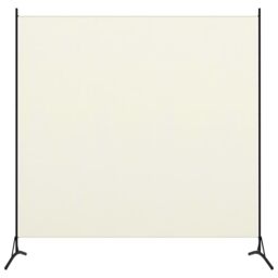 Berkfield Home 1-Panel Room Divider Cream White 175x180 cm in Beige