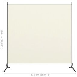 Berkfield Home 1-Panel Room Divider Cream White 175x180 cm in Beige - thumbnail 5
