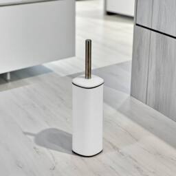Showerdrape Capri 3L Bathroom Bin & Toilet Brush Set - Chrome, Black or White - thumbnail 3