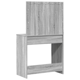 Berkfield Home Dressing Table with LED Lights Grey Sonoma 78, 5x41x135 cm - Size: 5 x 41 x 135 cm - thumbnail 7