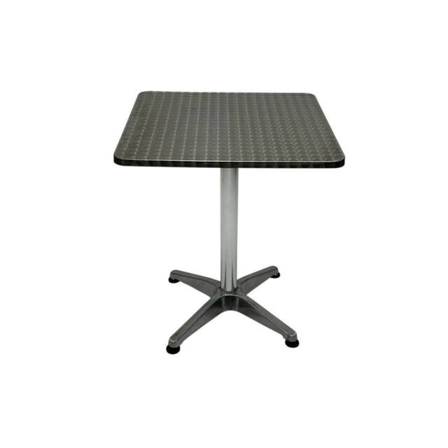PAWNORA Square Aluminium Bistro Tables in Silver - image 1
