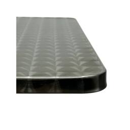 PAWNORA Square Aluminium Bistro Tables in Silver - thumbnail 2