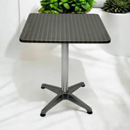 PAWNORA Square Aluminium Bistro Tables in Silver - thumbnail 5