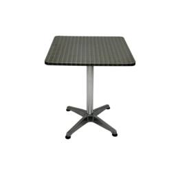 PAWNORA Square Aluminium Bistro Tables in Silver