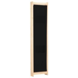 Berkfield Home 3-Panel Room Divider Black 120x170x4 cm Fabric - Size: 120 x 170 x 4 cm - thumbnail 4