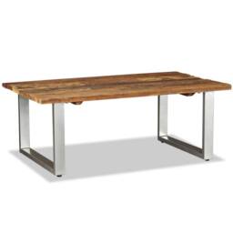 Berkfield Home Coffee Table Solid Reclaimed Wood 100x60x38 cm in Brown - Size: 100 x 60 x 38 cm - thumbnail 3