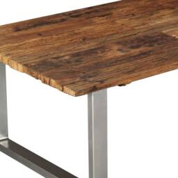 Berkfield Home Coffee Table Solid Reclaimed Wood 100x60x38 cm in Brown - Size: 100 x 60 x 38 cm - thumbnail 6