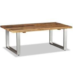 Berkfield Home Coffee Table Solid Reclaimed Wood 100x60x38 cm in Brown - Size: 100 x 60 x 38 cm - thumbnail 2