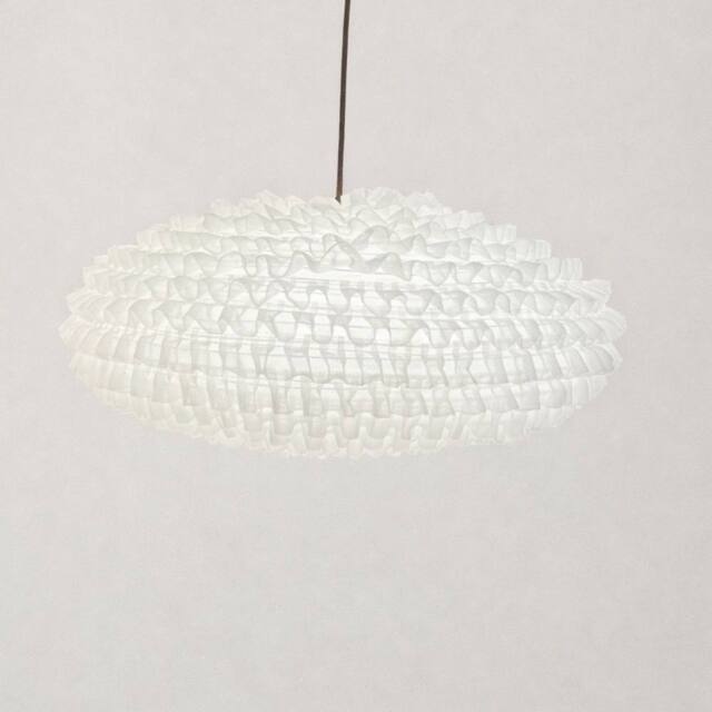 CGC Lighting Dolly White Ruffled Linen Extra Large Easy Fit Hand Made Lampshade - image 1