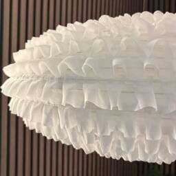 CGC Lighting Dolly White Ruffled Linen Extra Large Easy Fit Hand Made Lampshade - thumbnail 7