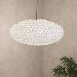 CGC Lighting Dolly White Ruffled Linen Extra Large Easy Fit Hand Made Lampshade - thumbnail 3