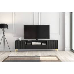 Mex Furniture LTD TV Unit Tide Crest 200cm - Black & Gold - thumbnail 5
