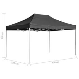 Berkfield Home Professional Folding Party Tent Aluminium 4.5x3 m Anthracite in Black - thumbnail 8