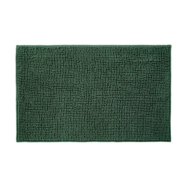 Allure Bath Fashions Chenille Bobble Bath Mat 50 x 80cm - Super Soft Microfibre & Non-Slip in Dark Green - Size: 50 x 80 cm - image 1