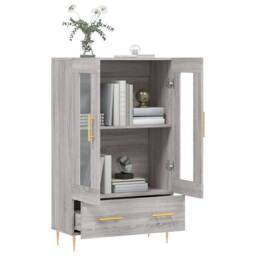 Berkfield Home Highboard Grey Sonoma 69.5x31x115 cm Engineered Wood - thumbnail 4