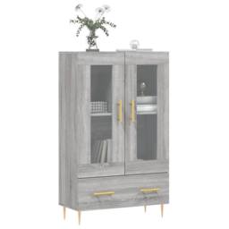 Berkfield Home Highboard Grey Sonoma 69.5x31x115 cm Engineered Wood - thumbnail 3