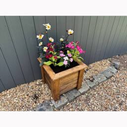 Charles Taylor Multi Pack of 3 - Square Large Planter - Minimal Assembly Required in Brown - thumbnail 4