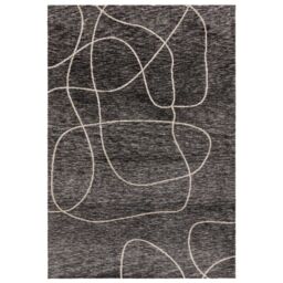 The Rug Shop UK Black Modern Easy to clean Machine Made Abstract Area Rug - Size: 160 cm x 230 cm - thumbnail 6