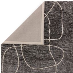 The Rug Shop UK Black Modern Easy to clean Machine Made Abstract Area Rug - Size: 160 cm x 230 cm - thumbnail 4