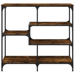 Berkfield Home Console Table Smoked Oak 103x32x95 cm Engineered Wood in Brown - Size: 103 x 32 x 95 cm - thumbnail 4