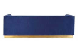 Orsina Luxurious 3 Seat Deep Blue Sofa, Classic Deep Blue Velvet Upholstered Settee Sofa, Luxe 3 Seater Couch in Dark Blue - thumbnail 5