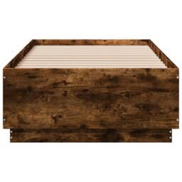 Berkfield Home Bed Frame without Mattress Smoked Oak 75x190 cm Small Single in Brown - thumbnail 4