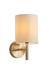 Netlighting Brio 1 Light Indoor Wall Light Antique Brass E14 in Gold - thumbnail 1