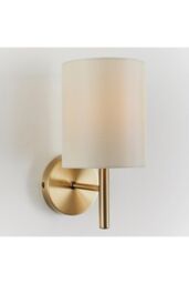 Netlighting Brio 1 Light Indoor Wall Light Antique Brass E14 in Gold - thumbnail 2