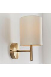 Netlighting Brio 1 Light Indoor Wall Light Antique Brass E14 in Gold - thumbnail 3