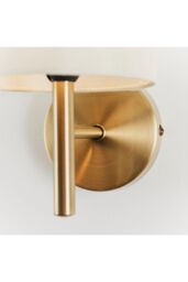 Netlighting Brio 1 Light Indoor Wall Light Antique Brass E14 in Gold - thumbnail 6