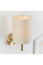 Netlighting Brio 1 Light Indoor Wall Light Antique Brass E14 in Gold - thumbnail 5