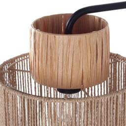 Wyld and Coco Raffia Wall Lamps Set of 2 - Handmade Boho Wall Lights in Natural - thumbnail 5