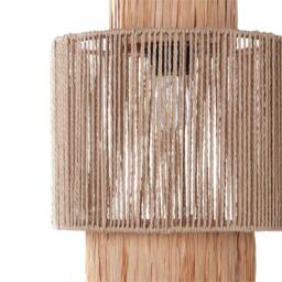 Wyld and Coco Raffia Wall Lamps Set of 2 - Handmade Boho Wall Lights in Natural - thumbnail 6