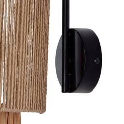 Wyld and Coco Raffia Wall Lamps Set of 2 - Handmade Boho Wall Lights in Natural - thumbnail 8