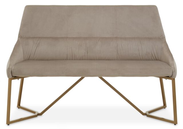 Orsina Velvet Bench, Indoor Bench with Velvet Upholstery for Living Room with Soft Velvet Seat in Grey - image 1