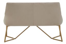 Orsina Velvet Bench, Indoor Bench with Velvet Upholstery for Living Room with Soft Velvet Seat in Grey - thumbnail 4