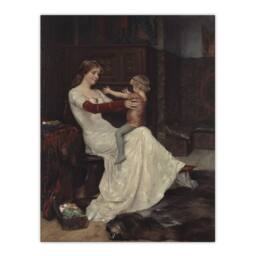 "Artery8 Albert Edelfelt Queen Bianca of Namur With Son Wall Art Print - Size: W12"" x H16""" - thumbnail 1