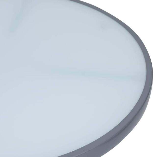 Berkfield Home Garden Table Light Grey 80 cm Steel & Glass - image 1
