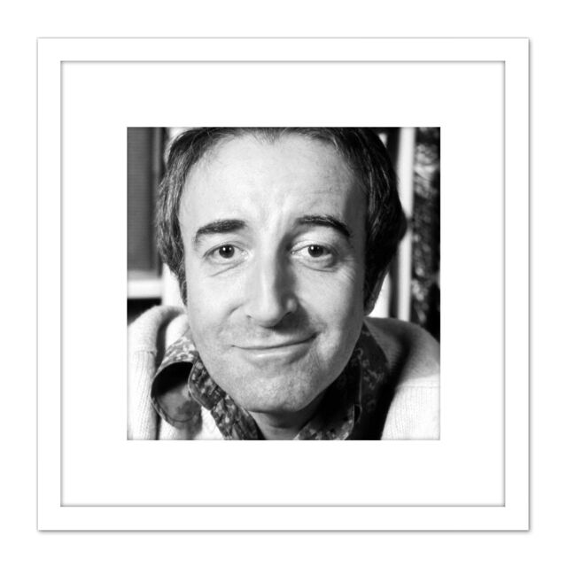 Artery8 Warren Portrait Goon Actor Peter Sellers Photo 8X8 Inch Square Wooden Framed Wall Art Print Picture with Mount in White - image 1