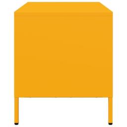 Berkfield Home TV Cabinet Mustard Yellow 68x39x43.5 cm Cold-rolled Steel - thumbnail 6