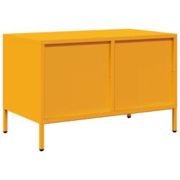 Berkfield Home TV Cabinet Mustard Yellow 68x39x43.5 cm Cold-rolled Steel - thumbnail 7