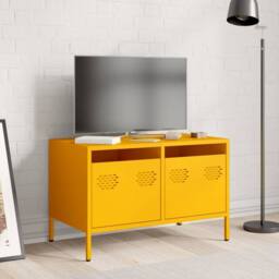 Berkfield Home TV Cabinet Mustard Yellow 68x39x43.5 cm Cold-rolled Steel