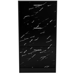 Home Discount Vida Designs 3 Drawer Shoe Cabinet Rack Organizer Storage Furniture in Black - thumbnail 8