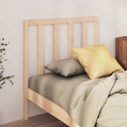 Berkfield Home Beautiful Bed Headboard 95x4x100 cm Solid Wood Pine in Light Tan - Size: 95 x 4 x 100 cm - thumbnail 2