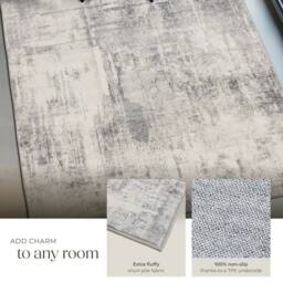 tectake Washable Rug Nadira 200 X 274 Cm - Beige/Grey in Beige - Size: 200 cm x 275 cm - thumbnail 4