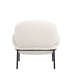 Lemon Pavilion Furniture Avery Indoor Chair - Sherpa/Metal - L74xW80xH79 cm - Ivory/Black in Ivory - thumbnail 4