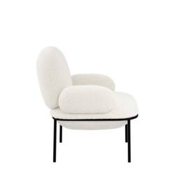 Lemon Pavilion Furniture Avery Indoor Chair - Sherpa/Metal - L74xW80xH79 cm - Ivory/Black in Ivory - thumbnail 3