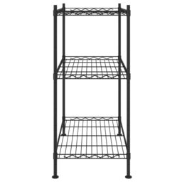Berkfield Home 3-Tier Storage Rack 60x35x76 cm Black 150 kg - Size: 60 x 35 x 76 cm - thumbnail 4
